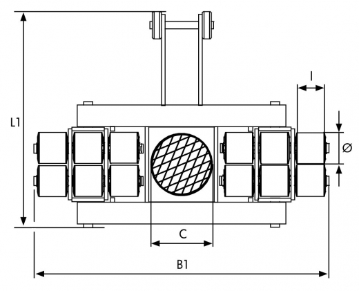 Schwerlastfahrwerk JL+JFB12K