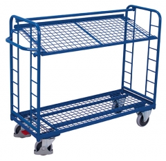 Gitterregalwagen mit neigbaren Regalboden